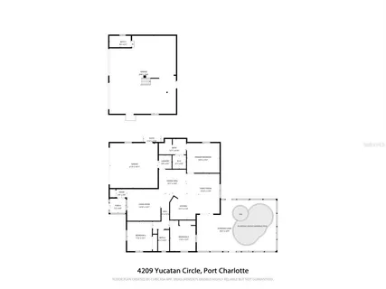 a picture of a room with a bench