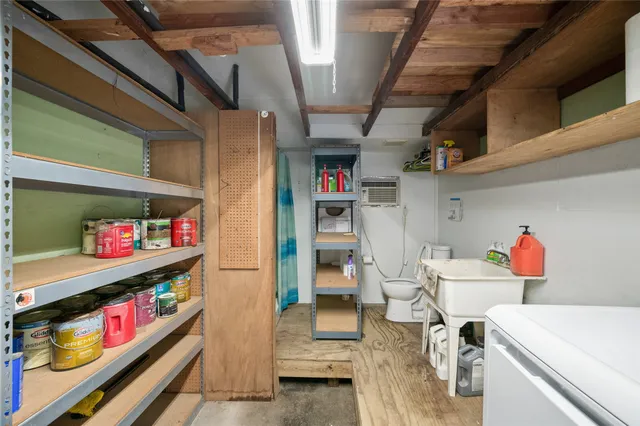 a room with storage and utility