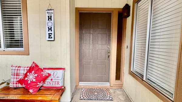 a view of a entryway door of the house