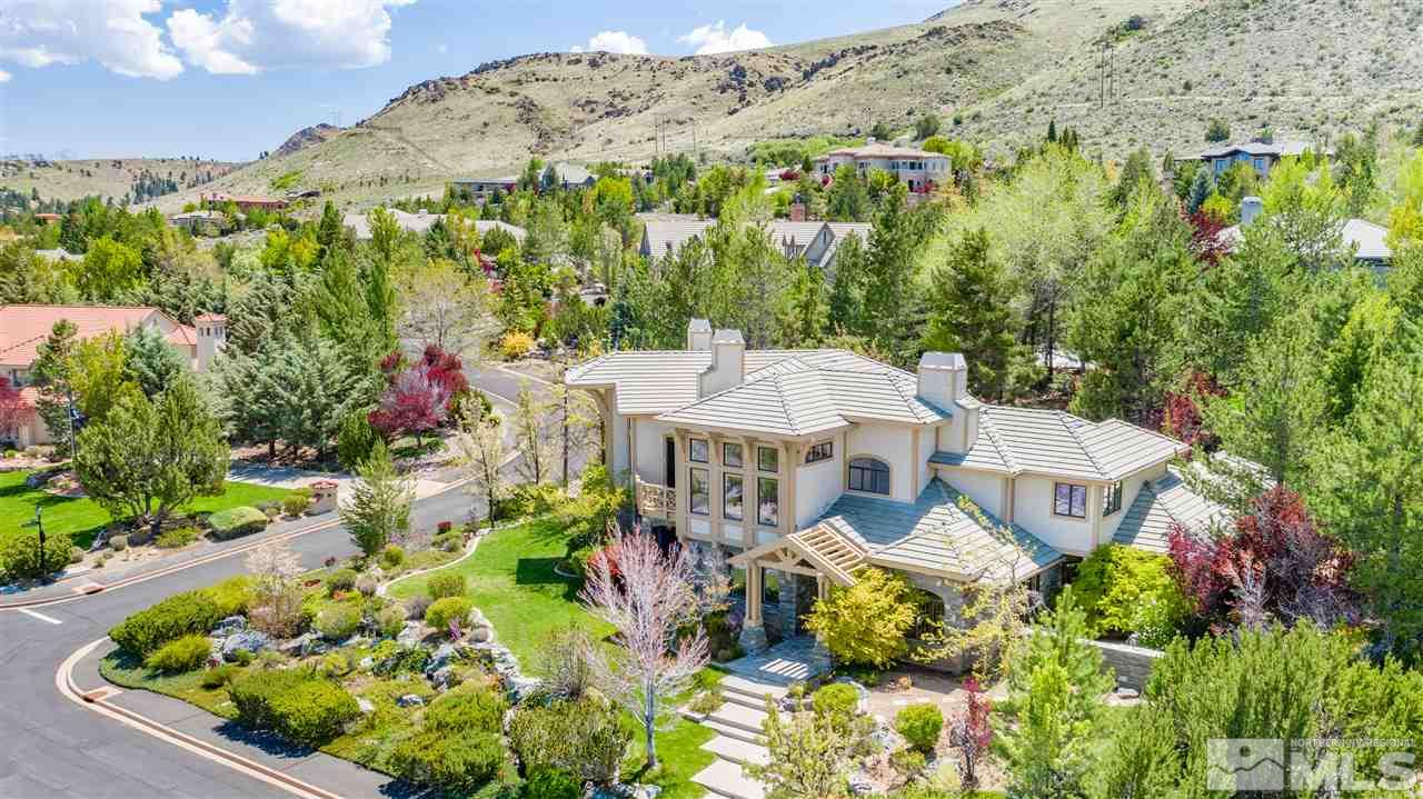 10 Sharps Circle Reno, NV 89519 - Photo 21 of 21 an aerial view of a house with a garden and mountain view in back