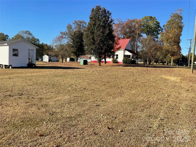 a palm tree sitting in front of a house with a yard