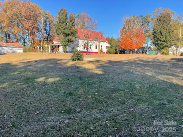 a view of road with trees