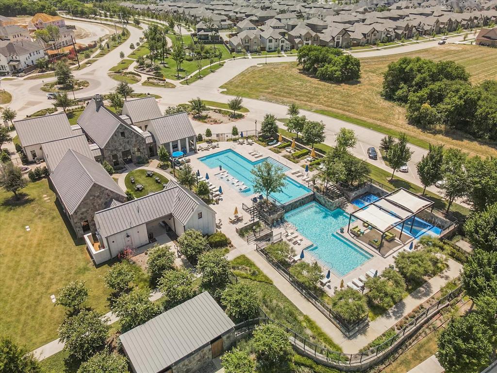 16194 Inca Dove Court Frisco, TX 75035 - Photo 40 of 40 Aerial perspective of the exceptional Amenity Center with two pools.