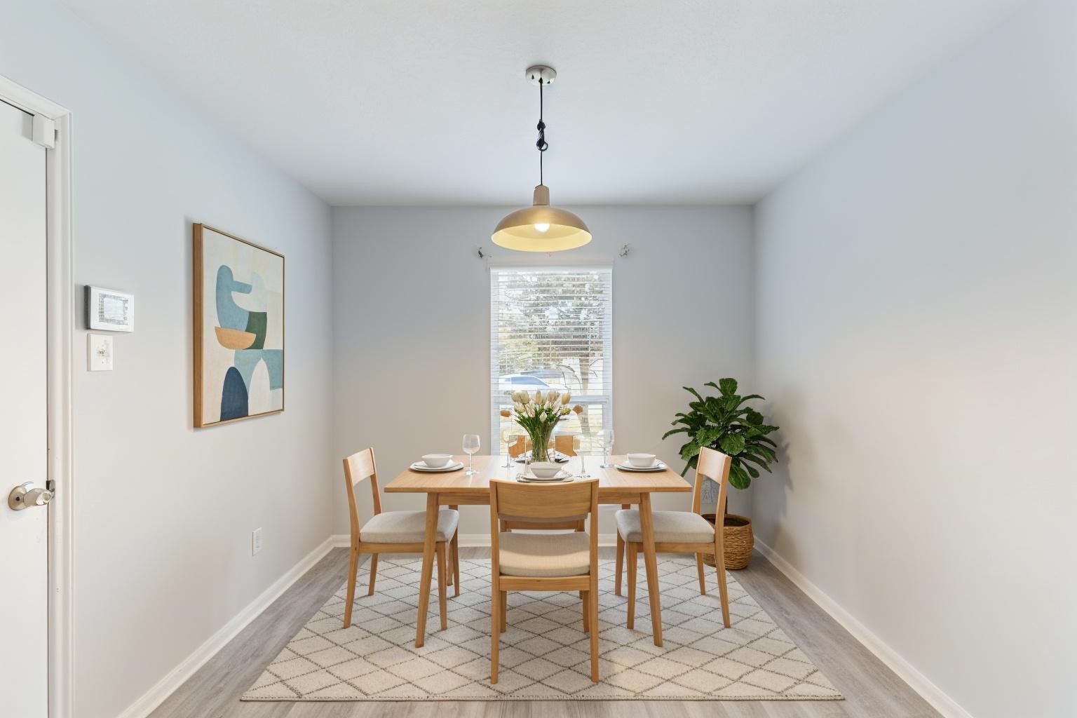 9877 Lace Flower Way Conroe, TX 77385 - Photo 13 of 43 Breakfast Room Staged but could be playroom, exercise room or used for home schooling! Door pictured at left goes to garage.