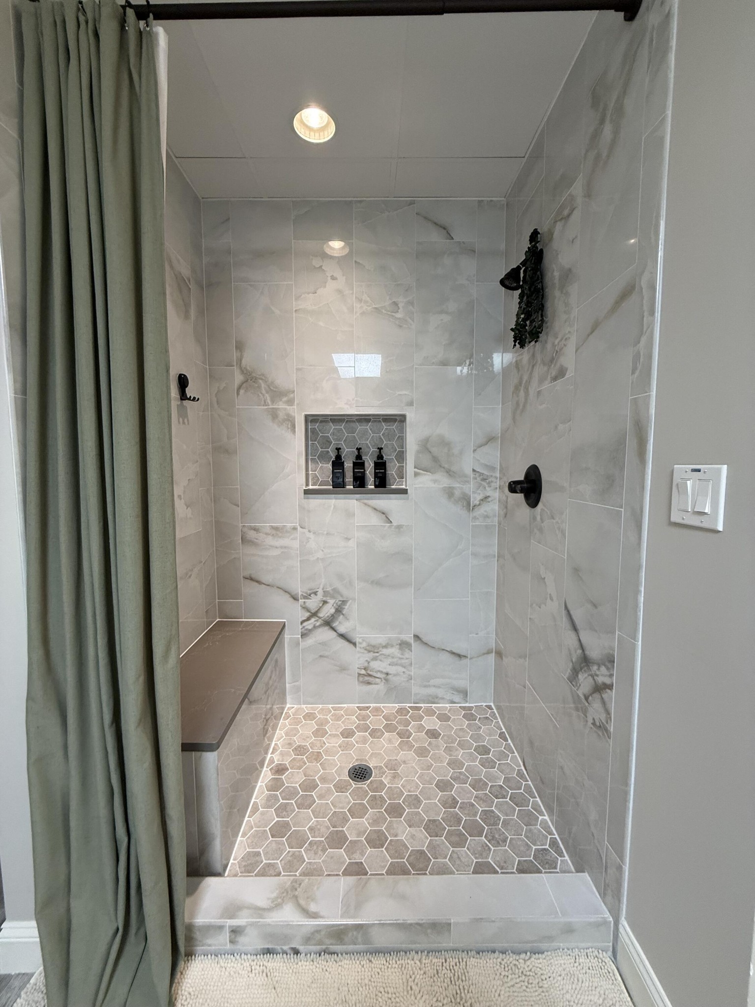 3870 Head Road Adams, TN 37010 - Photo 23 of 33 a bathroom with a glass shower door