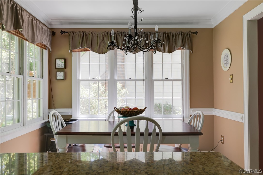 5709 Grove Forest Road Midlothian, VA 23112 - Photo 20 of 39 a view of a dining room with furniture window and wooden floor