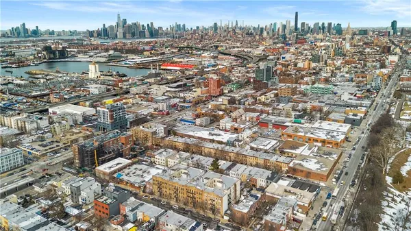 an aerial view of a city