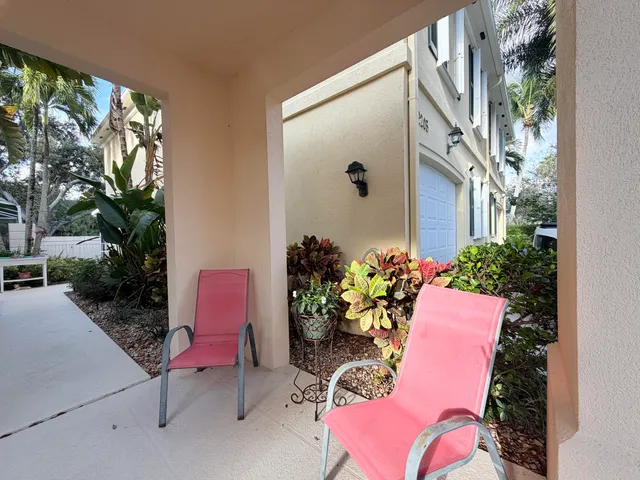a house with a outdoor seating space