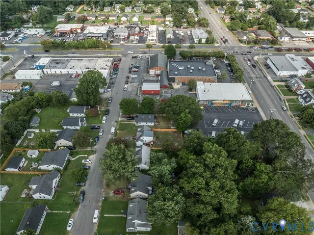 an aerial view of residential building with outdoor space