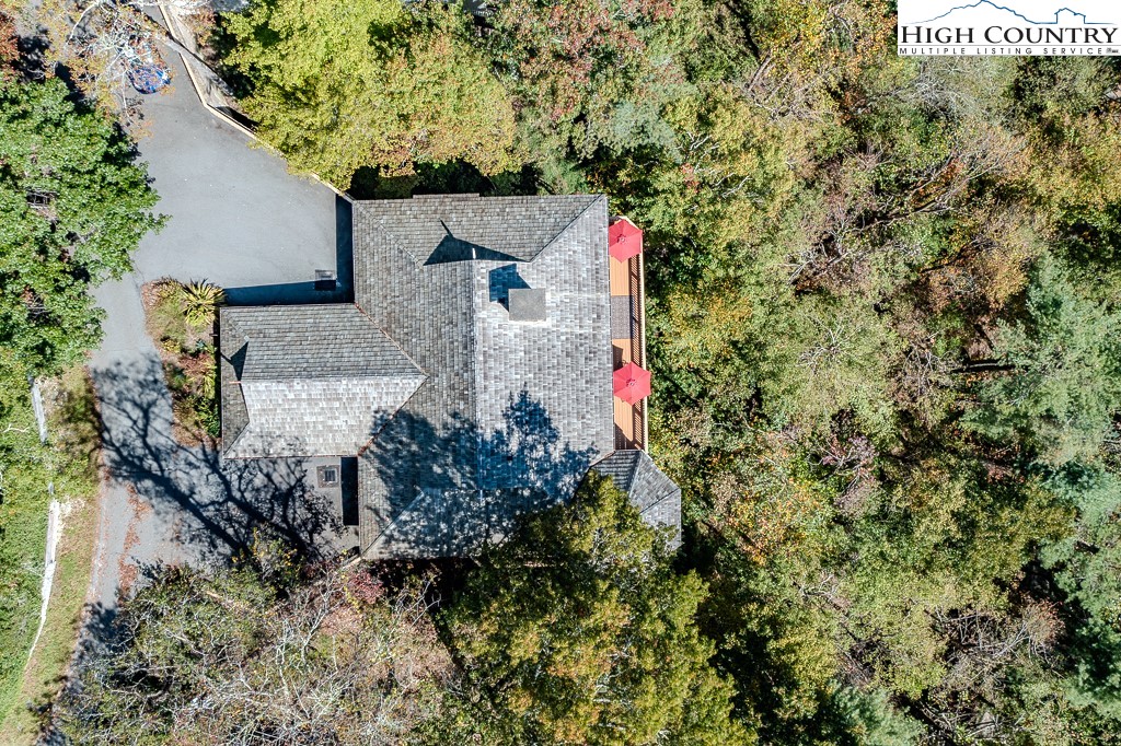 233 Balsam Road Boone, NC 28607 - Photo 49 of 50 a aerial view of a house with a yard and fountain