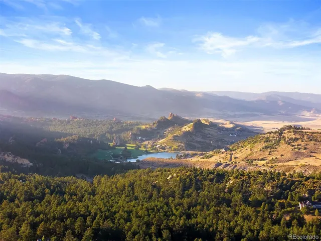 a view of city and mountain