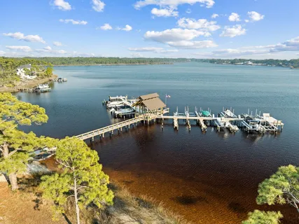 a view of a lake with a mountain