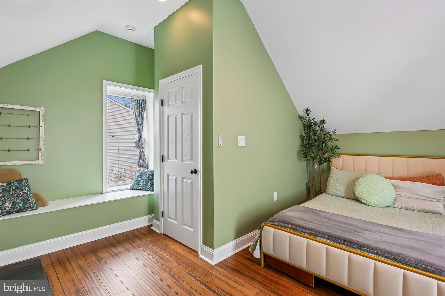 30 Hamilton Avenue Frederick, MD 21701 - Photo 24 of 38 Charming green-hued bedroom with cozy nook.