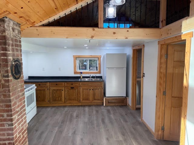 W5693 Trego Park Road Trego, WI 54888 - Photo 4 of 25 VIEW OF KITCHEN FROM DINNING AREA