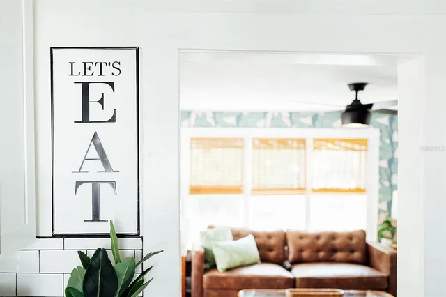 a kitchen with a stove and a microwave