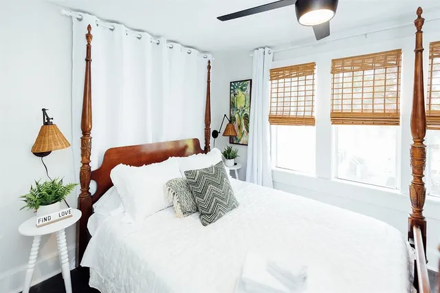 a view of a bathroom with a tub