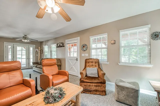 a room with furniture