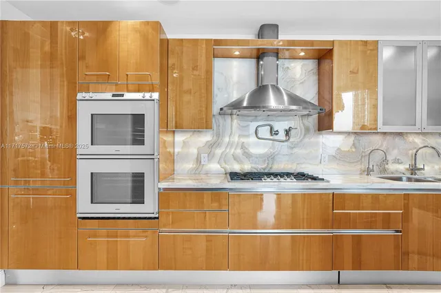 a view of a lake and a yard