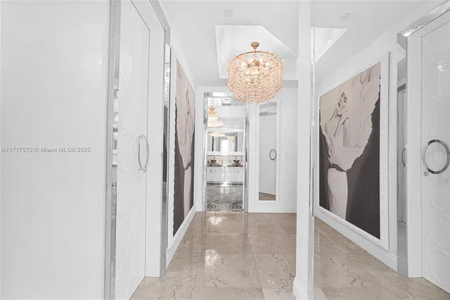 a bathroom with a mirror and a shower