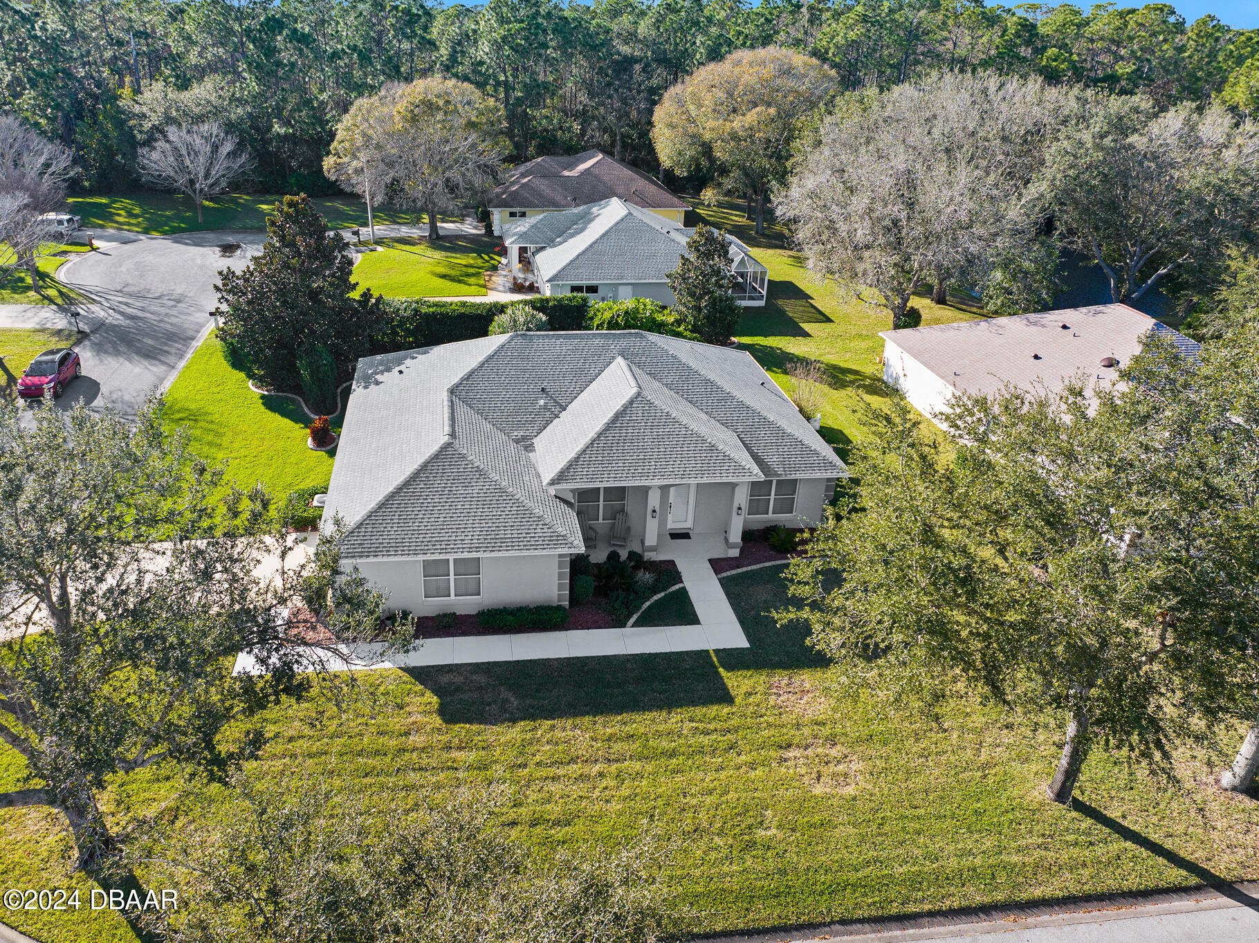 63 Spring Meadows Drive Ormond Beach, FL 32174 - Photo 47 of 49 an aerial view of house with yard swimming pool and outdoor seating