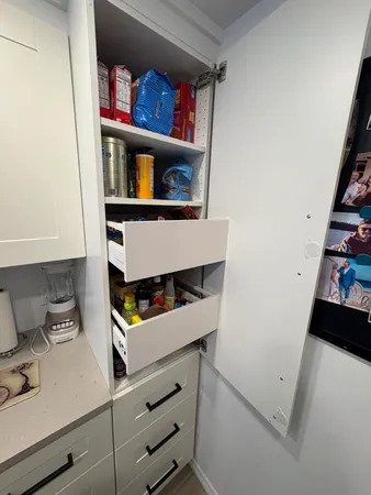 a room with storage and utility