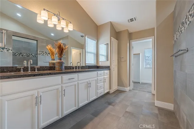 a view of a garden with a slide