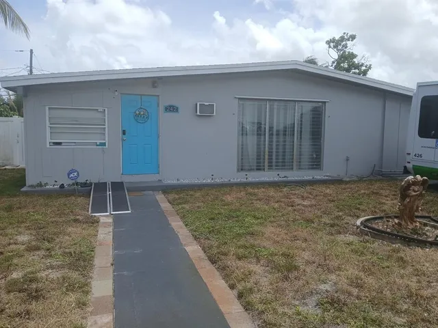 a view of wooden door
