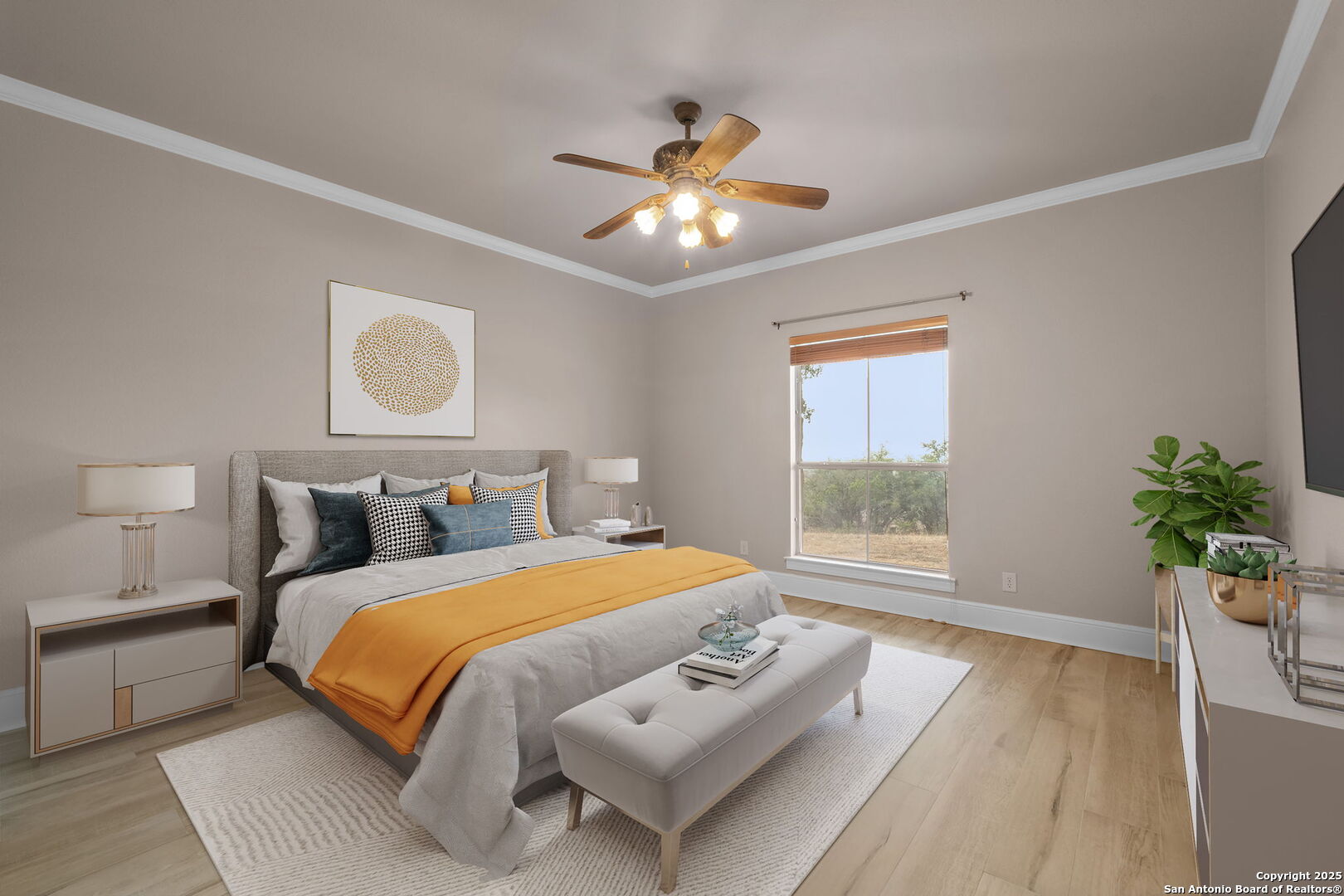 1069 Fawn River Drive Spring Branch, TX 78070 - Photo 21 of 25 a bedroom with a large bed and a window