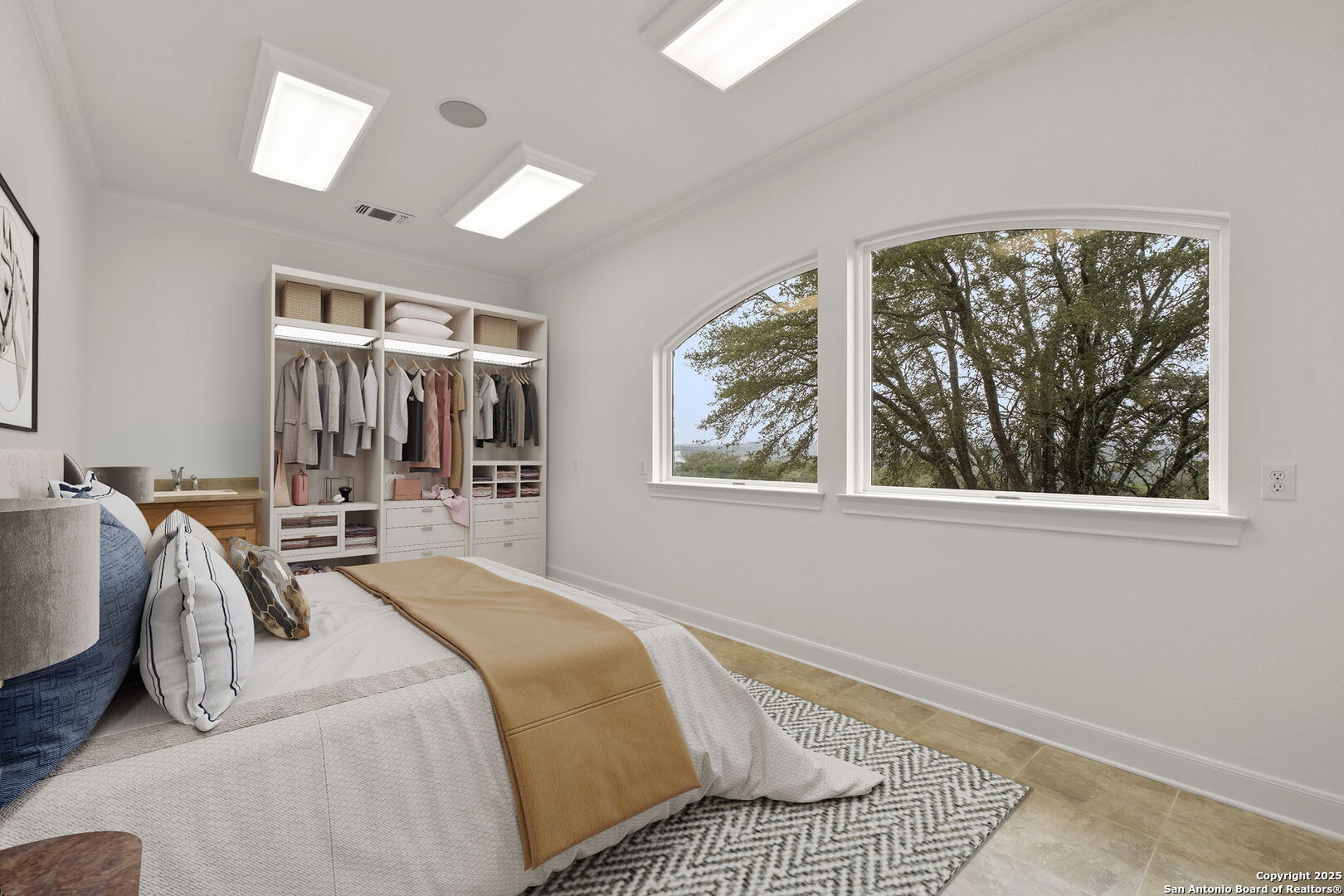 1069 Fawn River Drive Spring Branch, TX 78070 - Photo 7 of 25 a bedroom with a bed and glass window