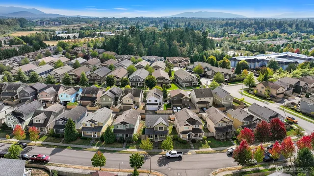 an aerial view of multiple house