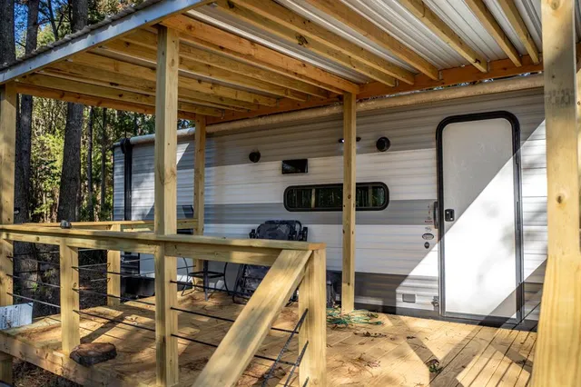 a front view of a house with glass windows