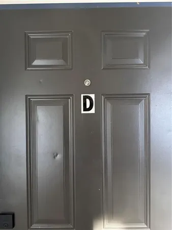 a door with a glass door