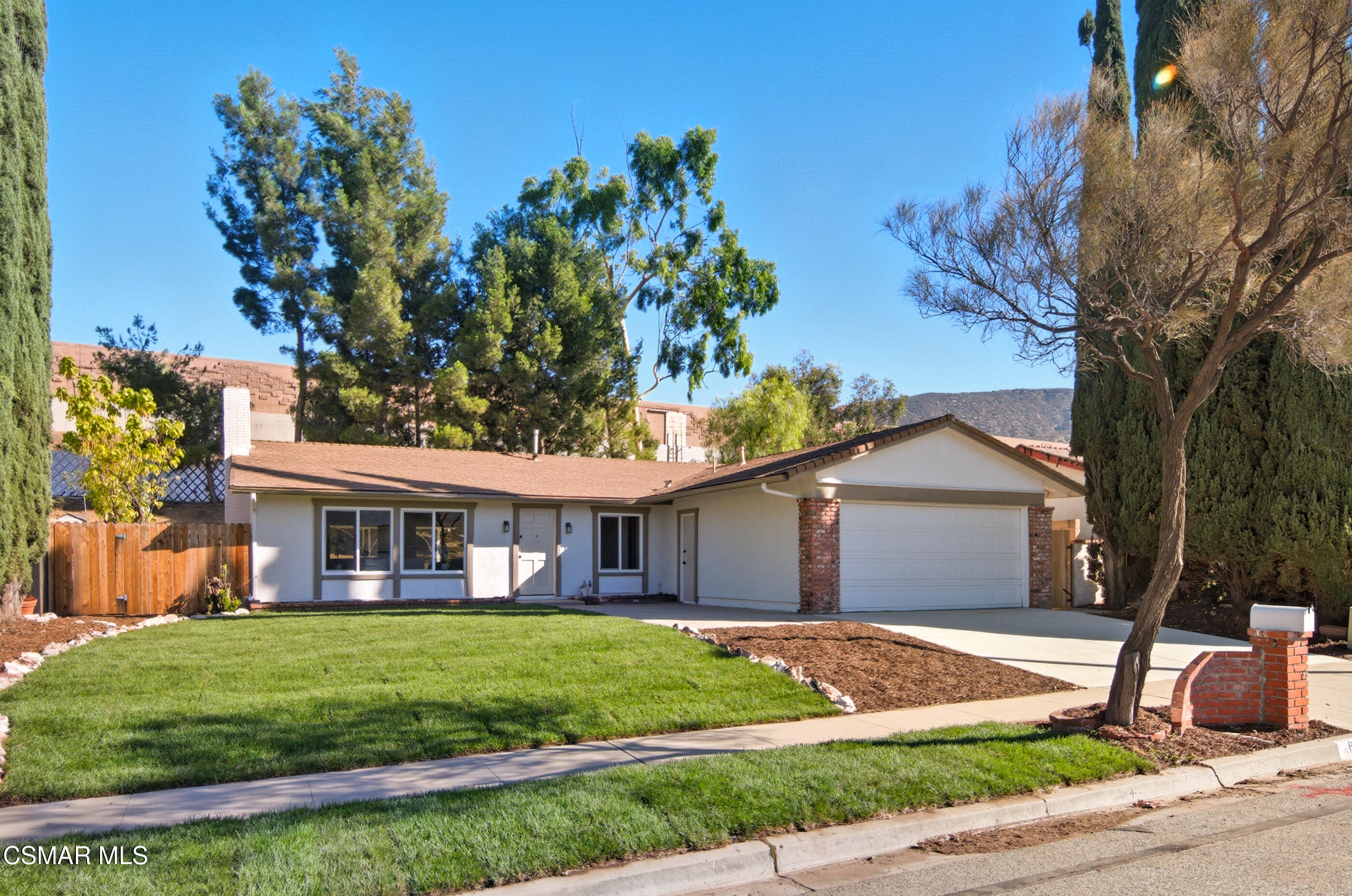 a view of a yard in front of house