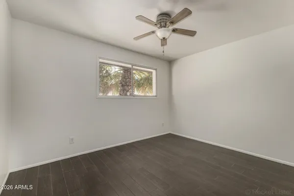 an empty room with a window