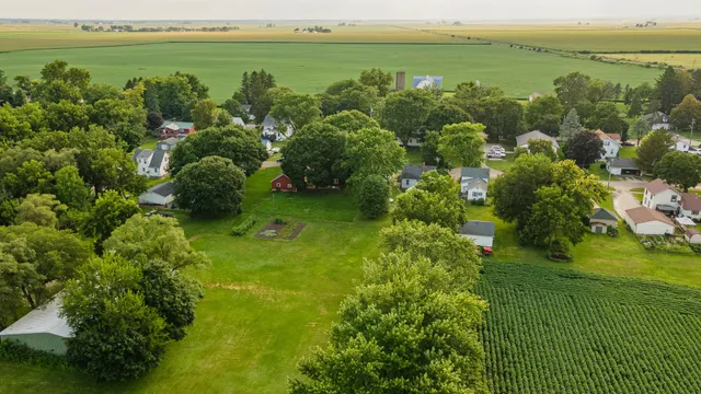a view of an ocean from a yard
