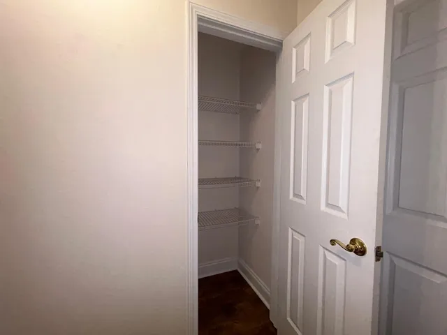 a view of a room with door