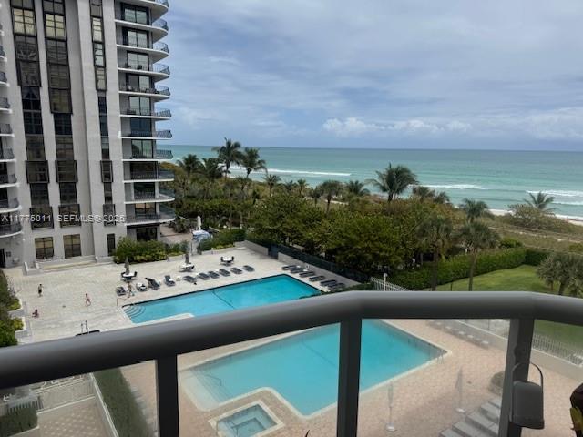 8855 Collins Avenue, Unit 5B Surfside, FL 33154 - Photo 17 of 35 a view of balcony with furniture