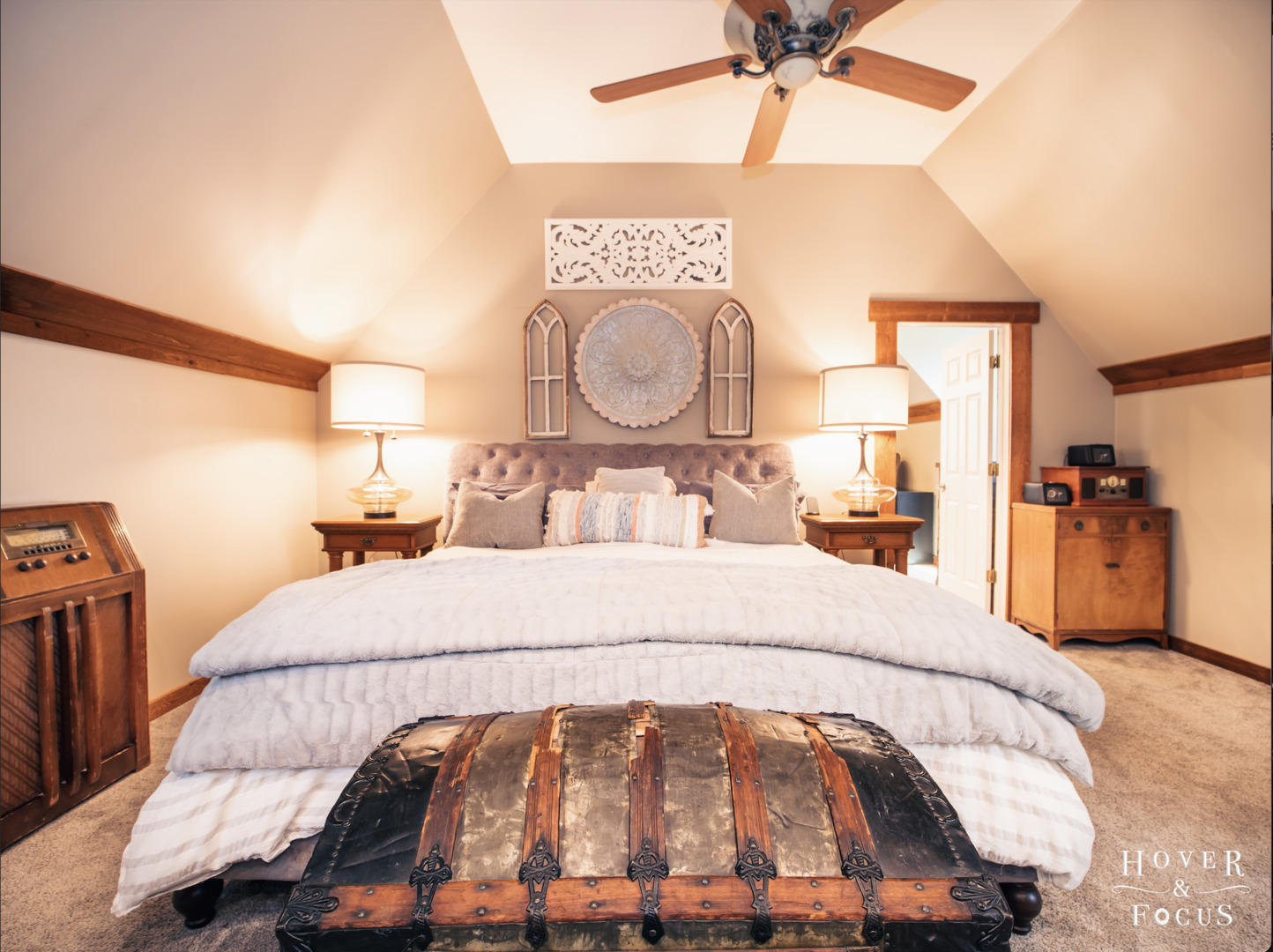 109 Turkey Run Road Trout Valley, IL 60013 - Photo 26 of 50 a bedroom with a bed and a chandelier