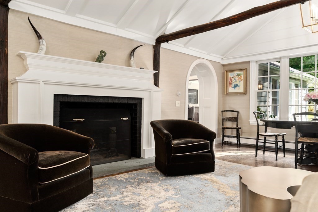 88 Pine Street Dover, MA 02030 - Photo 8 of 40 a living room with furniture and a fireplace