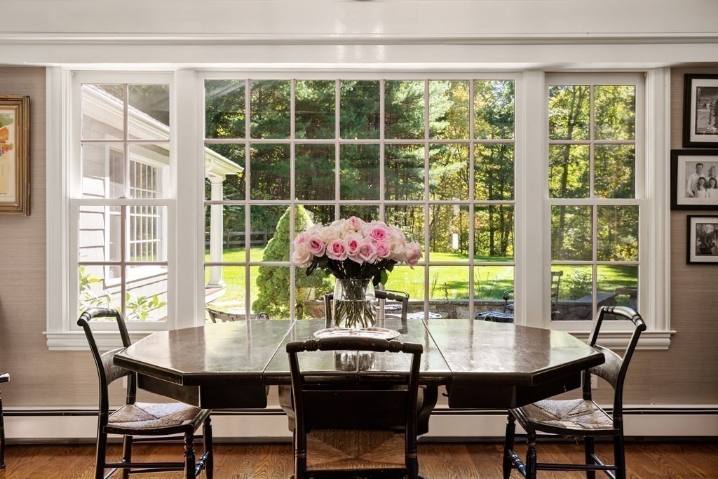88 Pine Street Dover, MA 02030 - Photo 10 of 40 a view of a dining room with furniture and wooden floor