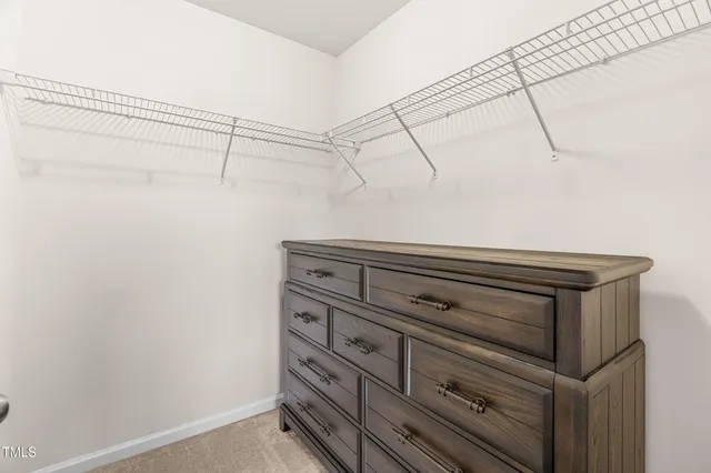 a close view of closet