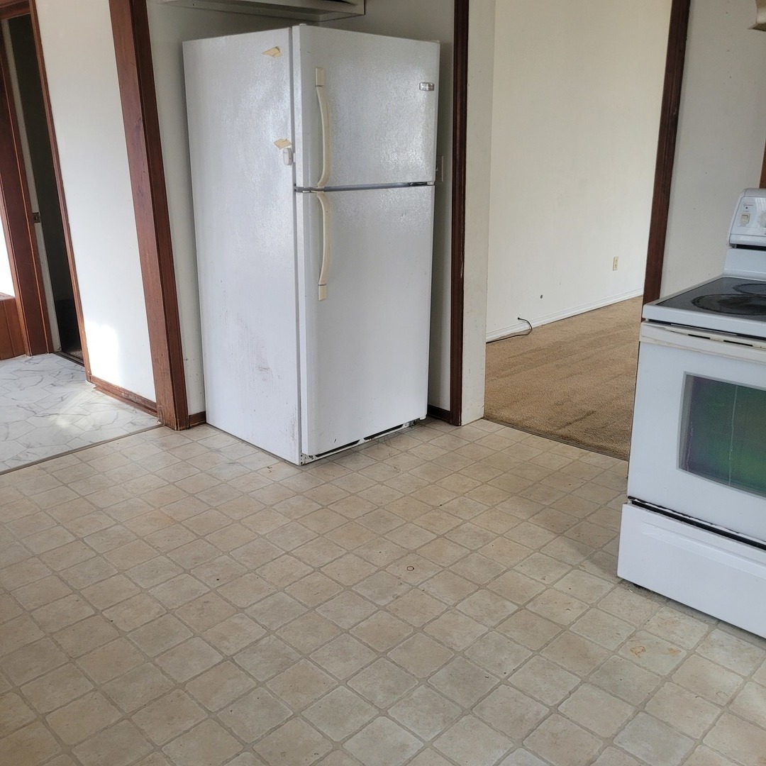 509 Lucier Street Murphysboro, IL 62966 - Photo 11 of 14 a view of a kitchen with a refrigerator