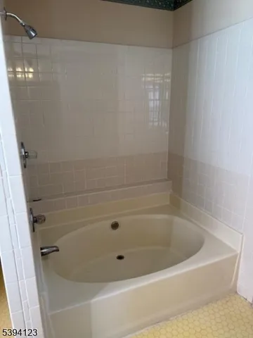 a close up of a bathtub in a bathroom