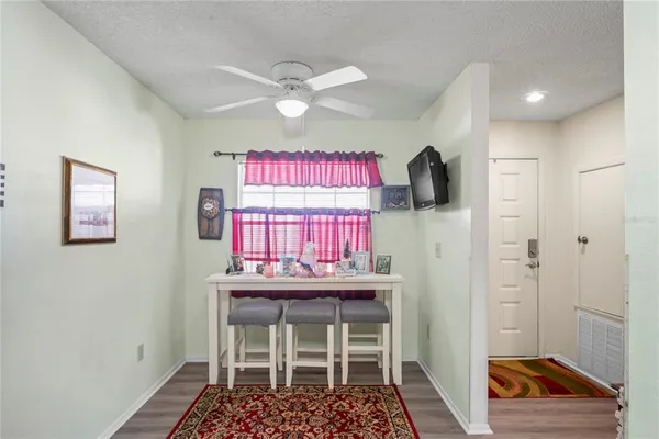 a view of a room with music instruments