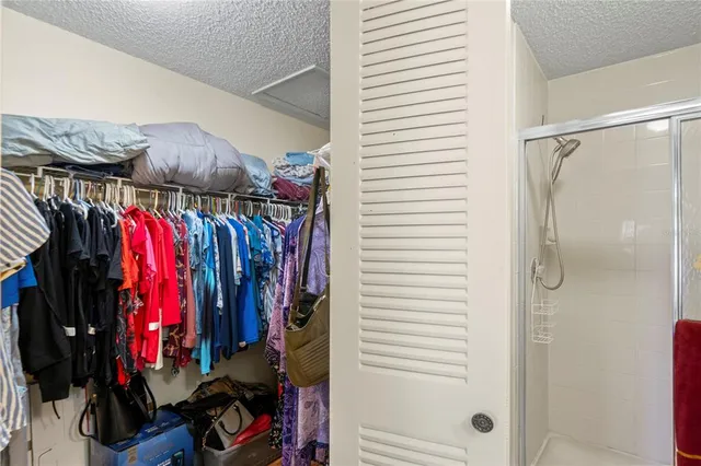 a view of a walk in closet