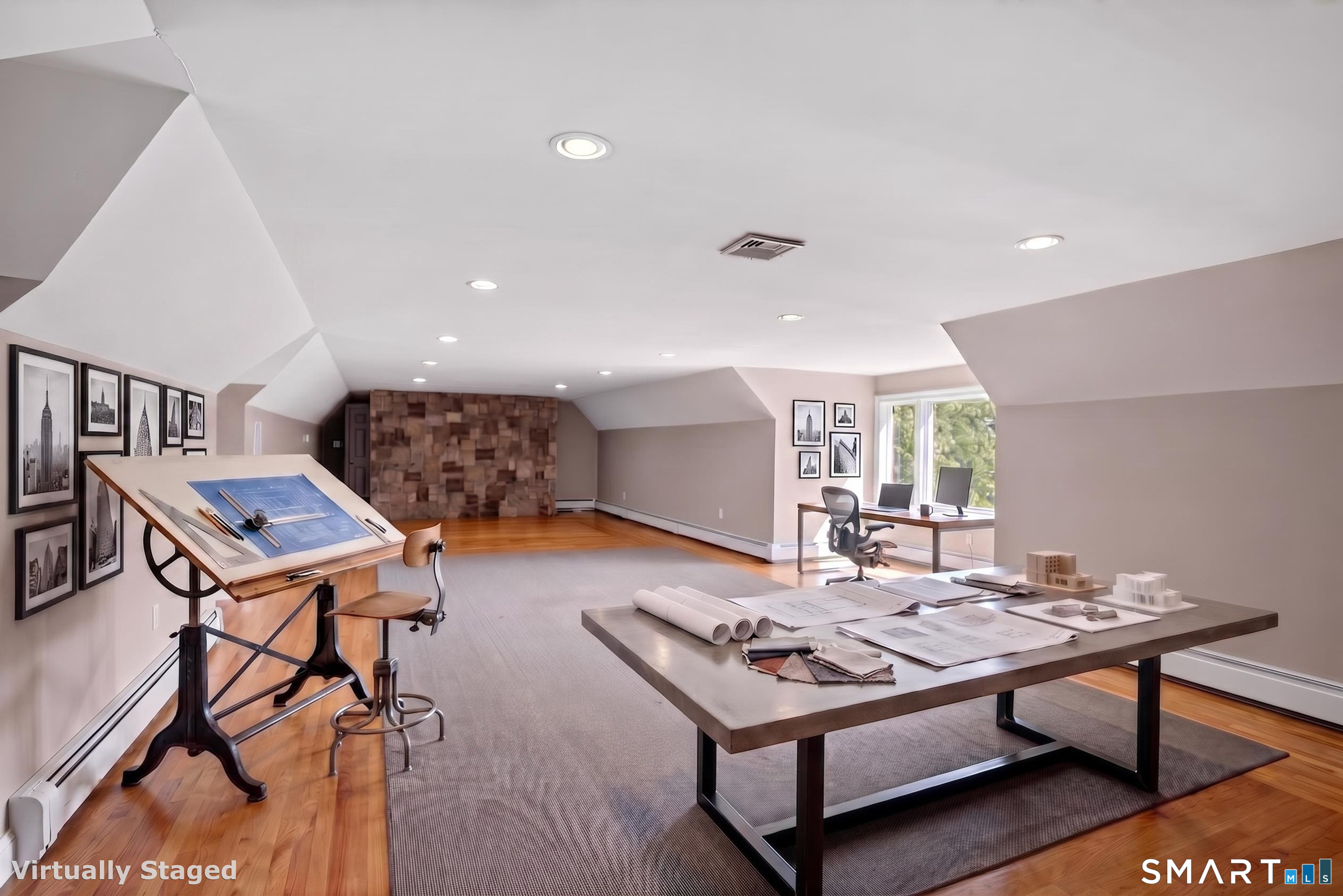 475 Springer Road Fairfield, CT 06824 - Photo 23 of 39 3rd Floor Virtually Staged as an office, could be a Media Room too!