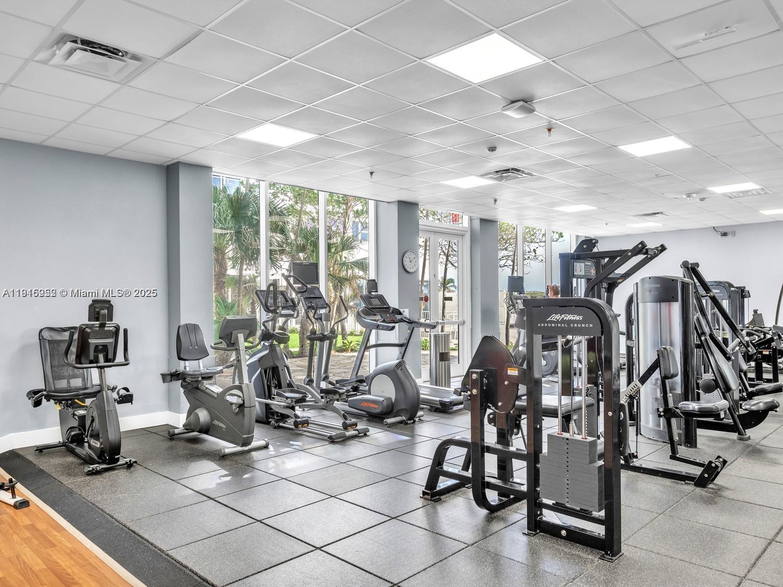 2030 South Ocean Drive, Unit 521 Hallandale Beach, FL 33009 - Photo 20 of 20 a view of a room with gym equipment