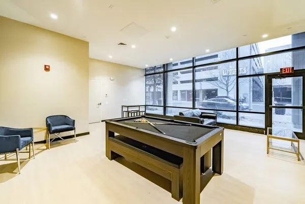 a room with furniture