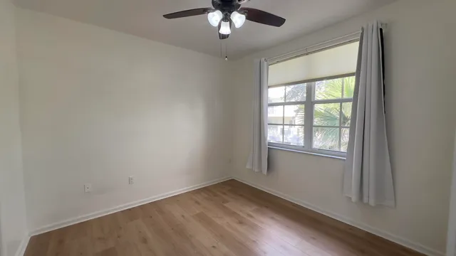 an empty room with a window