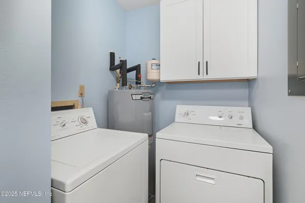 a balcony with furniture